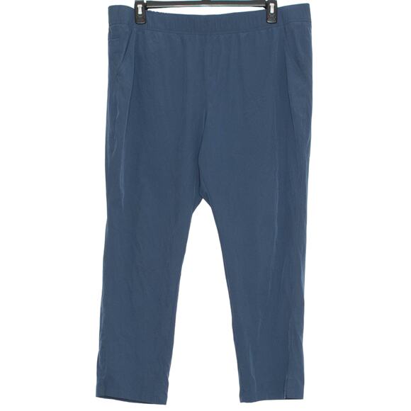 Eddie Bauer Pants Departure Ankle Pull On Outdoor Hiking Utility Casual Blue XXL - Picture 1 of 5